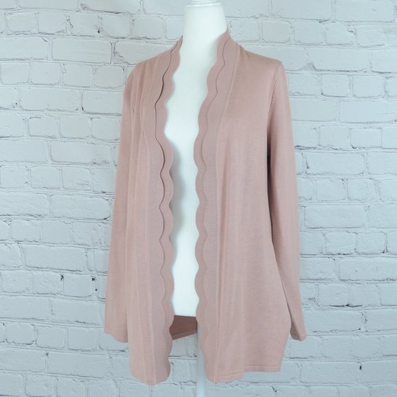 New Cable Gauge Scalloped Cardigan 